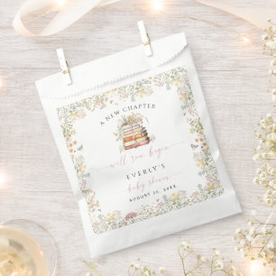 Bolsa De Papel Chica de flores silvestres de Baby Shower Favor Ba