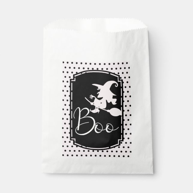 Bolsa De Papel Chica de Halloween Birthday Witch (Anverso)