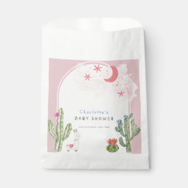 Bolsa De Papel Chica de Juguetes de Arco Rosado de Cactus Baby Sh