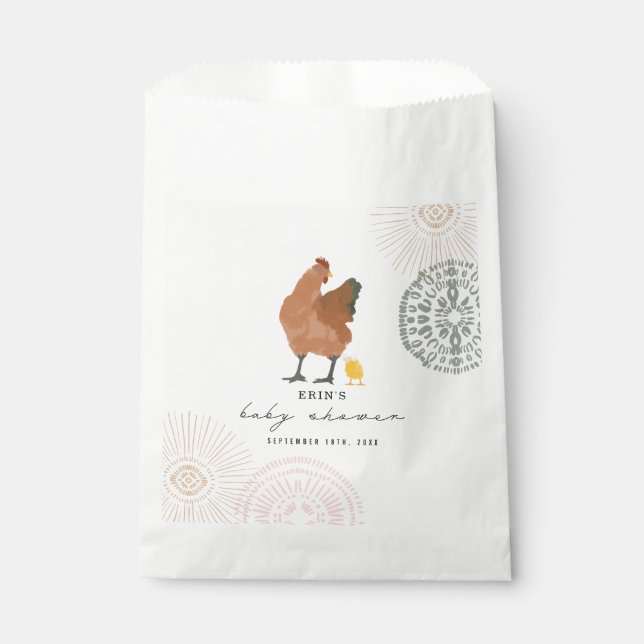 Bolsa De Papel Chica de pollo Baby Shower Chick (Anverso)