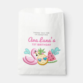 Bolsa De Papel Chica de Summer Beach Birthday Goody