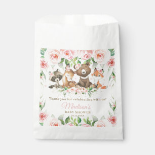 Bolsa De Papel Chica floral rosa de los animales de la Tierra de