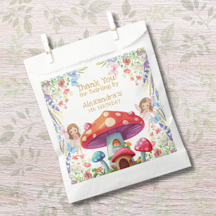 Bolsa De Papel Chica Floral Rosa Fairy Birday Gracias