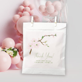 Bolsa De Papel chica floral rosa Rubor ducha de bebé