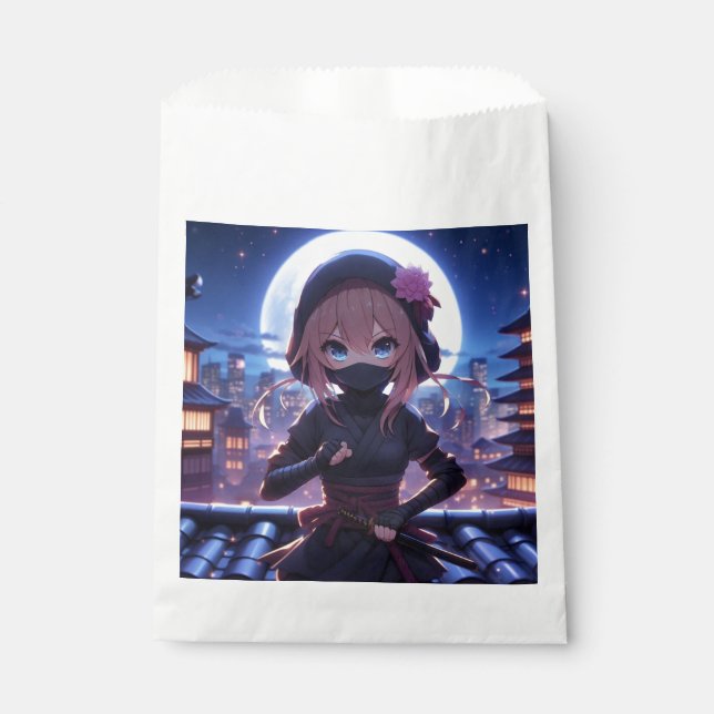 Bolsa De Papel Chica guerrero de ninja (Anverso)
