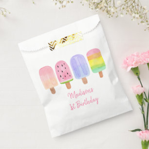 Bolsa De Papel Chica moderno Popsicle Cumpleaños