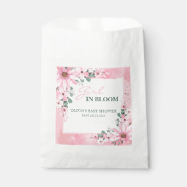 Bolsa De Papel Chica rosa Rubor en flor Baby Shower