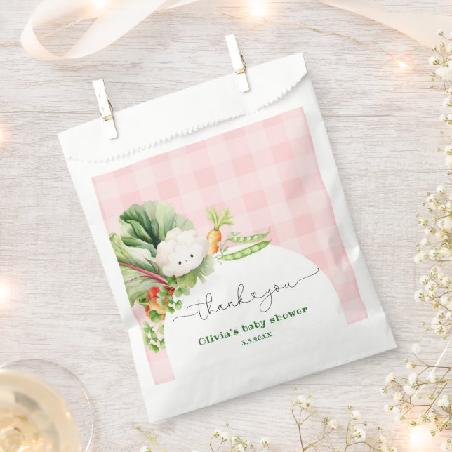 Bolsa De Papel Chica rosado crecido localmente ducha bebé gracias (Cortado)