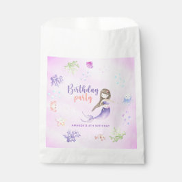 Bolsa De Papel Chica Sirenita Fiesta de Cumpleaños 6
