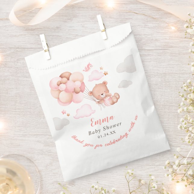 Bolsa De Papel Chica Teddy Bear Baby Shower (Cortado)