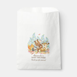 Bolsa De Papel Chicas de animales de Woodland Baby Shower favorec