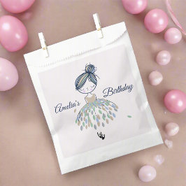 Bolsa De Papel Chicas de cumpleaños de Cute Little Ballerina Prin
