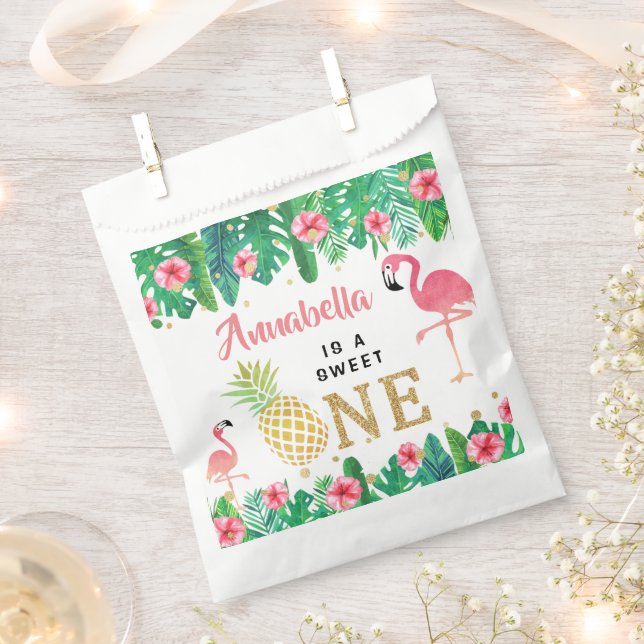 Bolsa De Papel Chicas de la Playa Tropical de Luau de Verano Prim (Cortado)