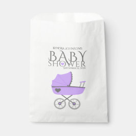 Bolsa De Papel Chicas de transporte de bebé morado Baby Shower