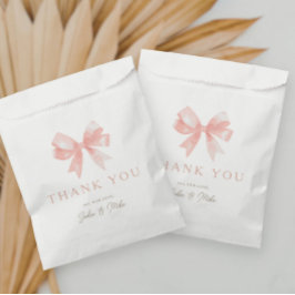 Bolsa De Papel Chicas Pink Bow Feminine Coquette Baby Shower