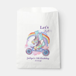 Bolsa De Papel Chicas Roller Skinche púrpura Cumpleaños