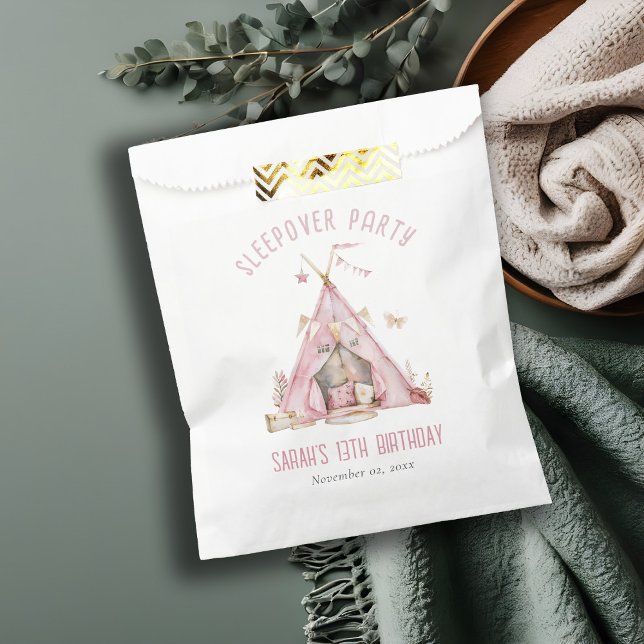 Bolsa De Papel Chicas rosados Tienden a Sleepover Fiesta de Cumpl (Subido por el creador)