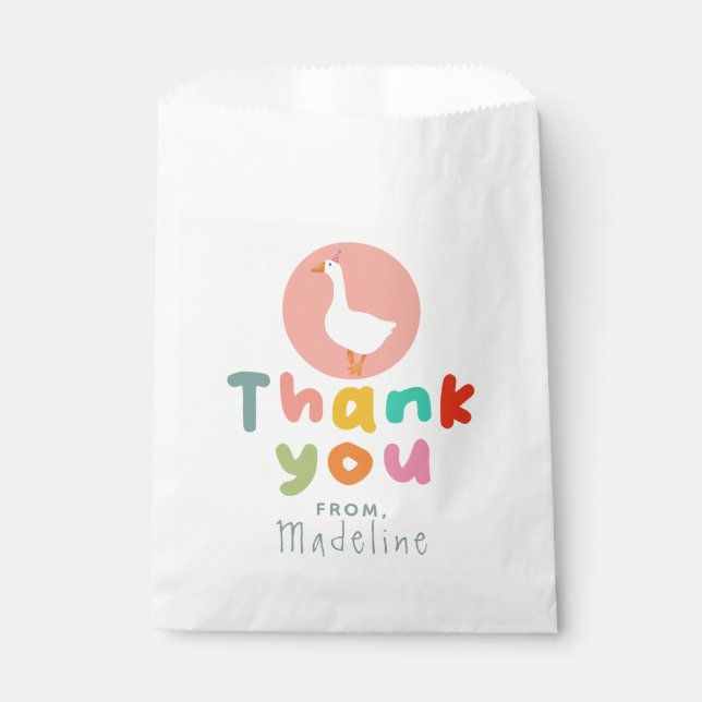 Bolsa De Papel Chicas se burlan de dos granjas rosadas de ganso b (Anverso)