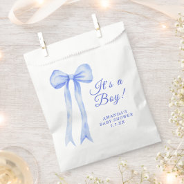 Bolsa De Papel Chico azul un arco Baby shower