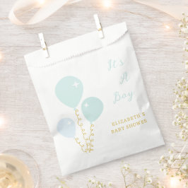 Bolsa De Papel Chico de globos azules Baby Shower