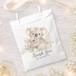 Bolsa De Papel Chico de Koala Neutral Boho Baby Shower