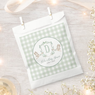 Bolsa De Papel Chico sureño elegante y verde Cumpleaños de bebé c