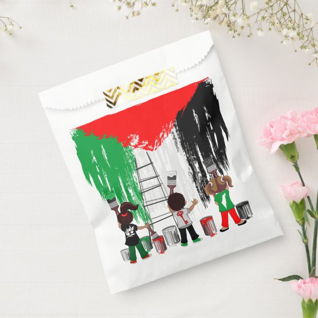 Bolsa De Papel Children of Gaza Painting Palestine Flag  (Sellado)