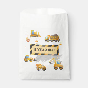 Bolsa De Papel Childrens Cute Construction Birthday