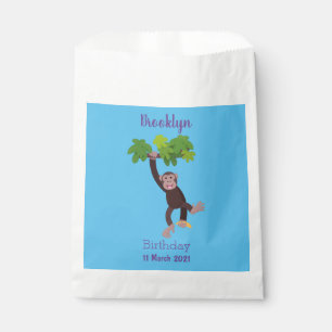 Bolsa De Papel Chimpancé lindo en personalizado colgante de la ju