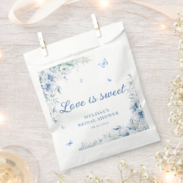 Bolsa De Papel Chinoiserie azul y blanco Elegante ducha de novia