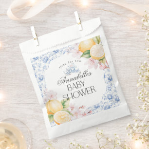 Bolsa De Papel Chinoiserie Lemon Tea Fiesta Baby Shower Dessert