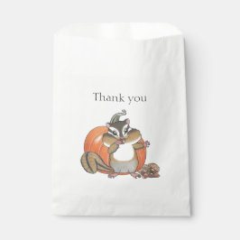 Bolsa De Papel Chipmunk Squirrel Gracias por favorecer la bolsa