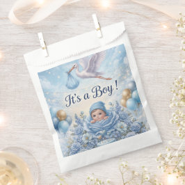 Bolsa De Papel Chistoso Es un Niño Cigüeña Baby Shower 