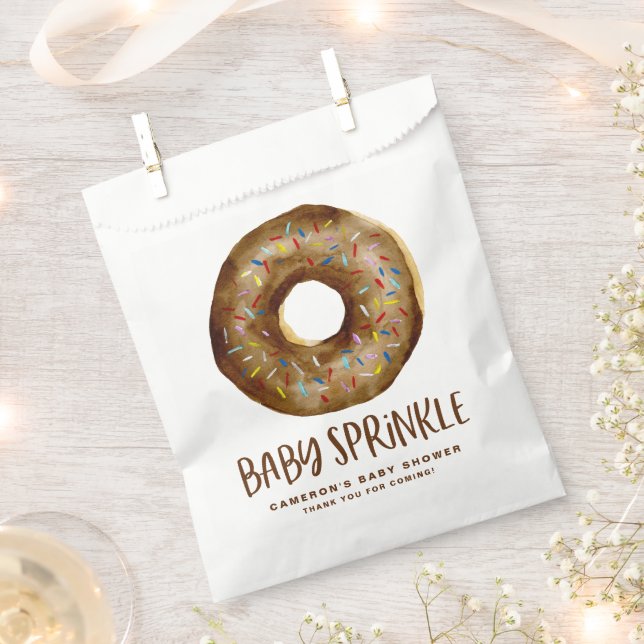 Bolsa De Papel Chocolate acuarela Donut Baby Sprinkle (Cortado)