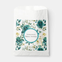 Bolsa De Papel Chocolate Bridal Shower Mint Cream Rose Floral