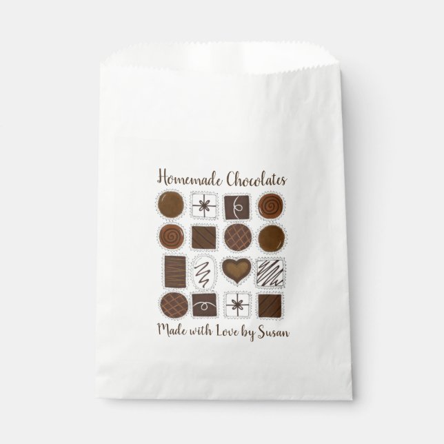 Bolsa De Papel Chocolate casero bon bon candy (Anverso)