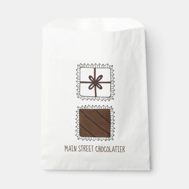 Bolsa De Papel Chocolate casero bon bon candy (Anverso)