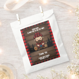 Bolsa De Papel ¡Chop Chop! Rustic Lumberjack Flannel Baby Shower