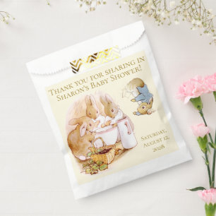 Bolsa De Papel Chorreo de bebé con tema de Peter Rabbit 