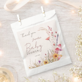 Bolsa De Papel Chorreo de Bebé Floral Neutro de Género Wildflower