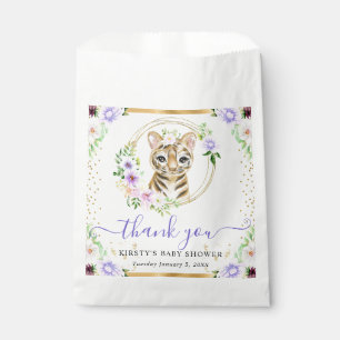 Bolsa De Papel Chorro de acuarela Jungla Tierno Floral Baby Showe