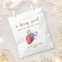 Bolsa De Papel Chorro de acuarela y lazo morado Baby shower