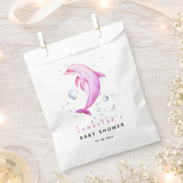 Bolsa De Papel Chorro de delfín bebé en acuarela para baby shower