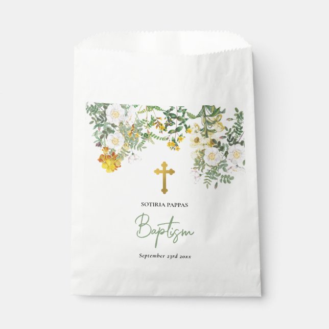 Bolsa De Papel Christening Baptism Favor Boy Chica (Anverso)