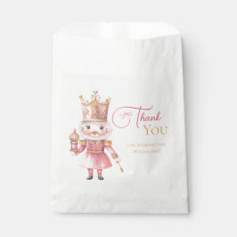 Bolsa De Papel Christmas Baby Shower Pink Nutcracker 