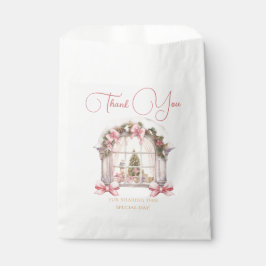 Bolsa De Papel Christmas Baby Shower Pink Nutcracker Watercolor 