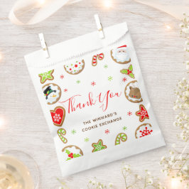 Bolsa De Papel Christmas Cookie Exchange Party Red Thank You