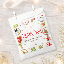 Bolsa De Papel Christmas Cookies Birthday Party Red Thank You