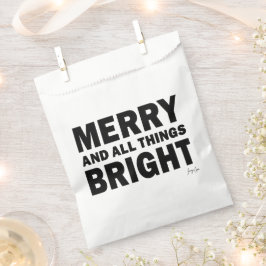 Bolsa De Papel Christmas Party Favor Bags | Merry & Bright