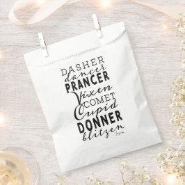 Bolsa De Papel Christmas Party Favor Bags | Santa's Reindeer